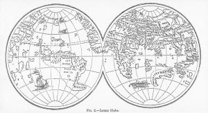 The Lenox Globe, As illustrated in the Encyclopædia Britannica, 9th edition, Volume X, 1874, Fig.2